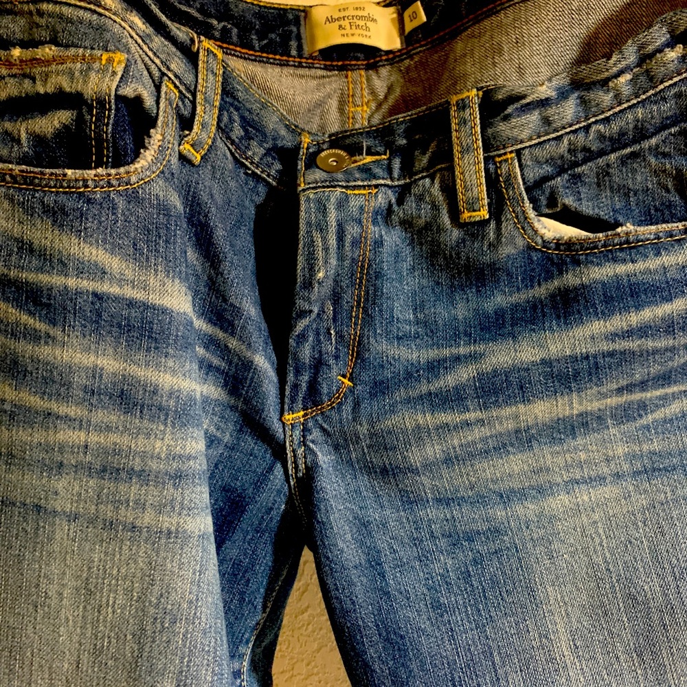 abercrombie fitch jeans Bootcut size 10 medium wash low rise blue women